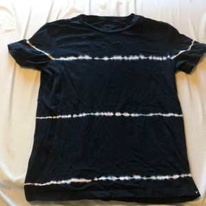 American eagle striped navy blue and white shirt